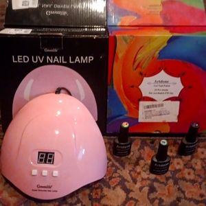 24 Piece Gel Nail Polish Set With LED UV Nail Lamp